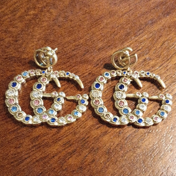Authentic Gucci GG Multi Colored Earrings - Picture 1 of 5